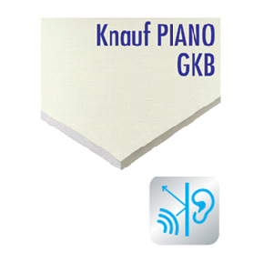 Placă din gips-carton Knauf PIANO D 13 (GKB 12,5mm), 2600x1200x12.5 mm