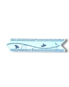 List ceramic decor 250x60 mm, floare, grey
