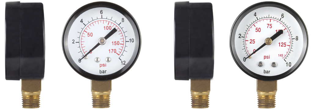 Manometru pentru apa radial presiune bari 0 - 10, D: 1/4"