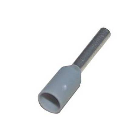 Pini cap terminal izolat gri pentru cablu lițat, 4 mm, 100 buc/punga