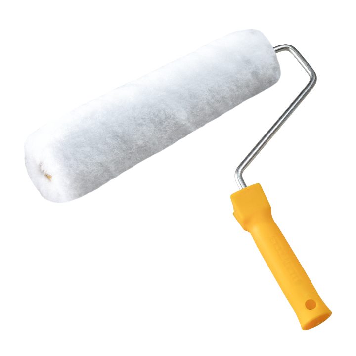 Trafalet fir microfibra alb 38x250 mm, tija 6 mm, lungime fir 18 mm