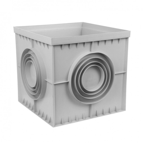 Camin pluvial colector gri, PP 400x400 mm