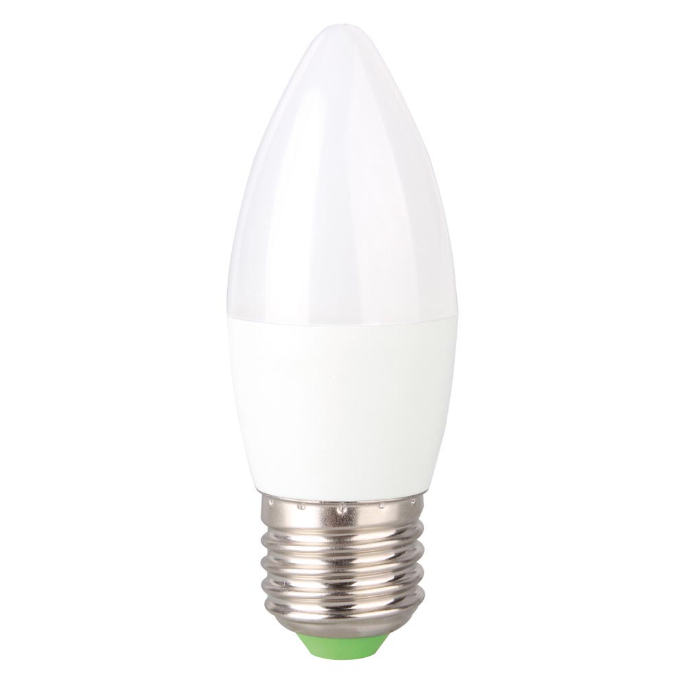 Bec LED Total Green, E27, 6W/60W, tip lumânare , 570lm, 5000k, lumina alb neutră
