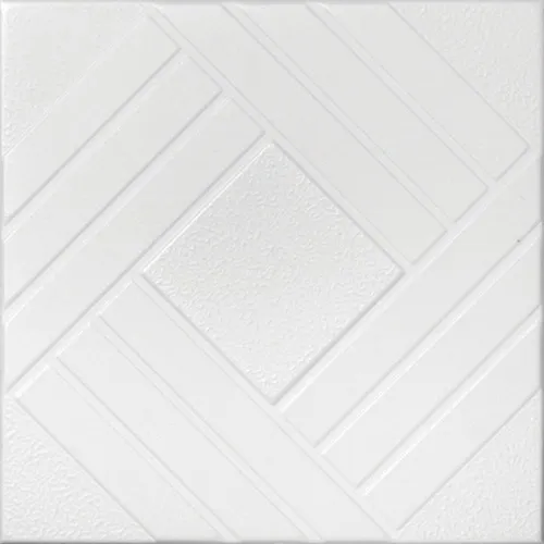 Tavan fals decorativ, polistiren extrudat, model 25, alb, 50x50x0.3 cm 26 m2/pachet