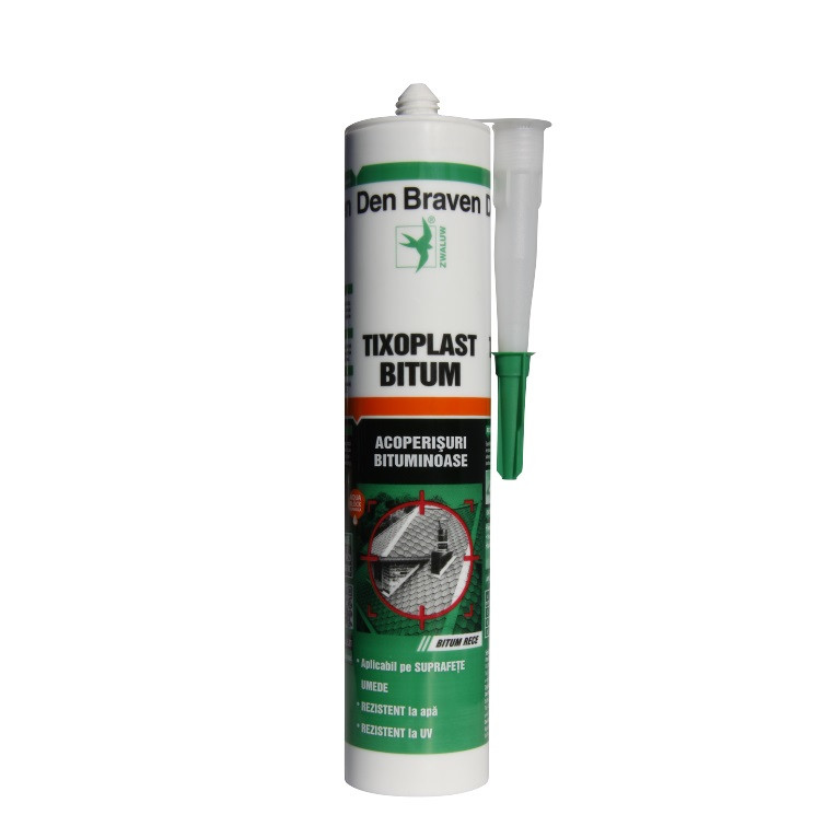 Etanșant bituminos Tixoplast pentru acoperișuri și rosturi, 280 ml