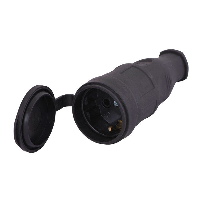 Cuplă schuko cauciucată, IP44