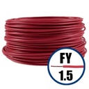 [P003860] Cablu electric FY (H07V-U) 1.5 mmp, izolatie PVC, rosu
