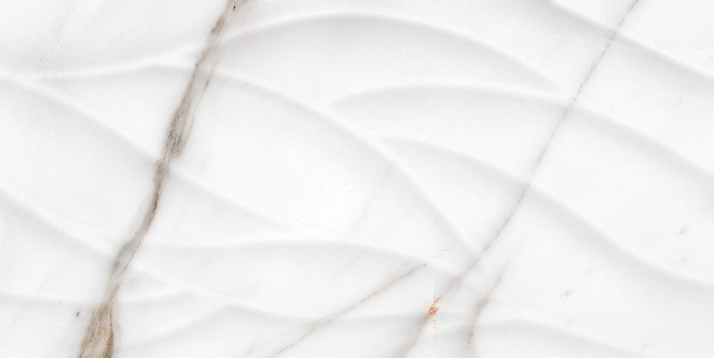 Faianță baie/bucătărie STATUARIO alb lucios marmorată, 50x25 cm, 1.38 mp