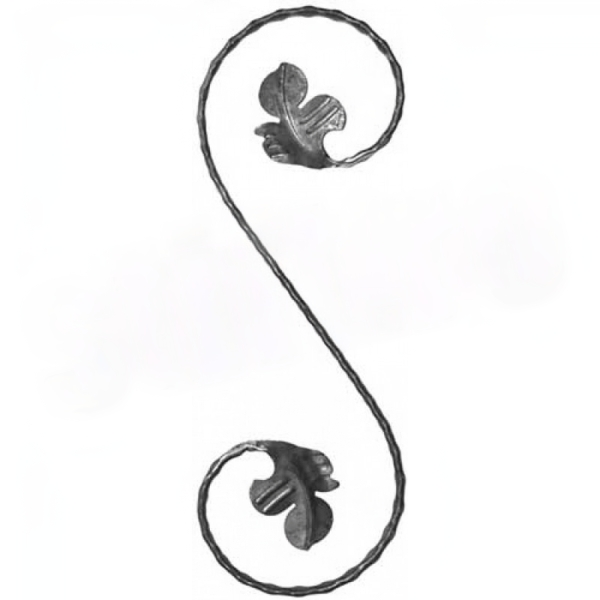 Element S amprentat 12x6, 230x100 mm acolada 07-251/1