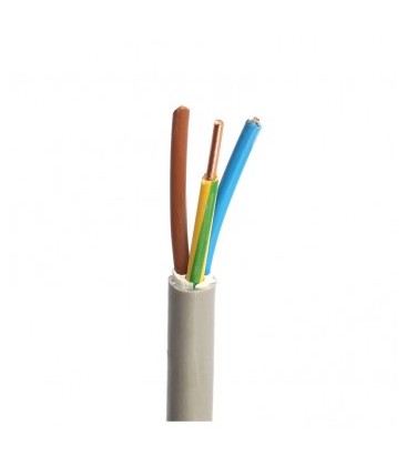 Cablu CYY-F 3x2.5 mm² gri, manta din PVC
