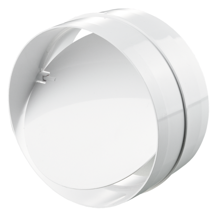 Clapetă antiretur pentru ventilator, Ø 100 mm, plastic alb