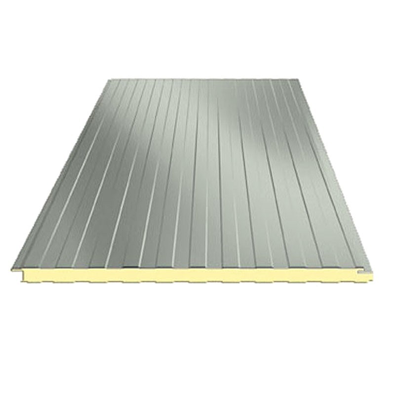 Panou sandwich perete PUR, fixare ascunsă, RAL 9002, 100 mm tabla 04 - 03 mm, 6 m
