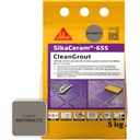 Chit de rosturi gresie și faianță SikaCeram 655 CleanGrout Anthracite, 5 kg