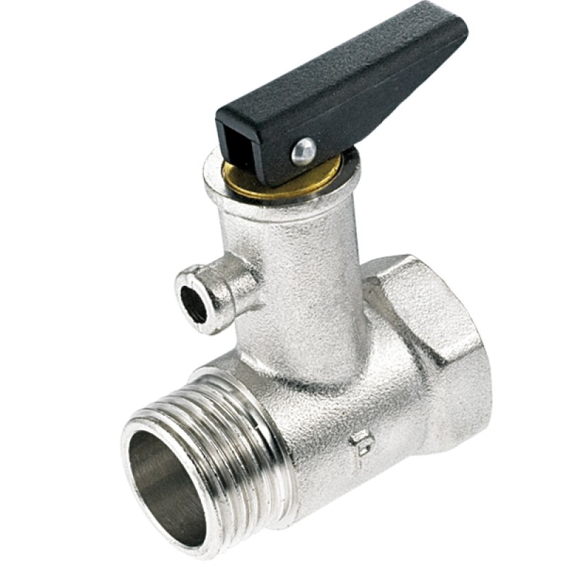 Supapă de siguranță pentru boiler cu golire, fi-fe 1/2'', 3 bar