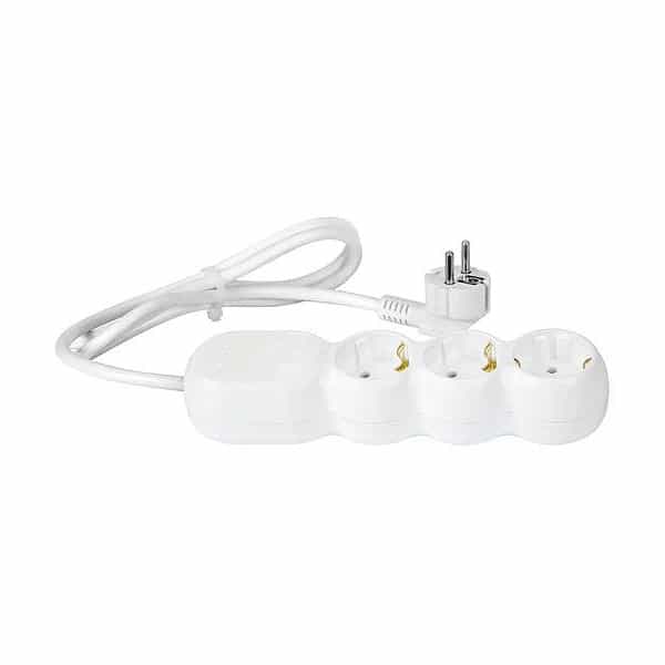 Prelungitor electric alb 3600W, 3x1.5 mm² cu 3 prize, 10 ml