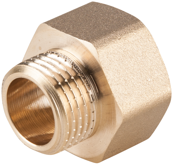 Prelungire hexagonală redusă din alamă 3/4''x1/2” fi/fe