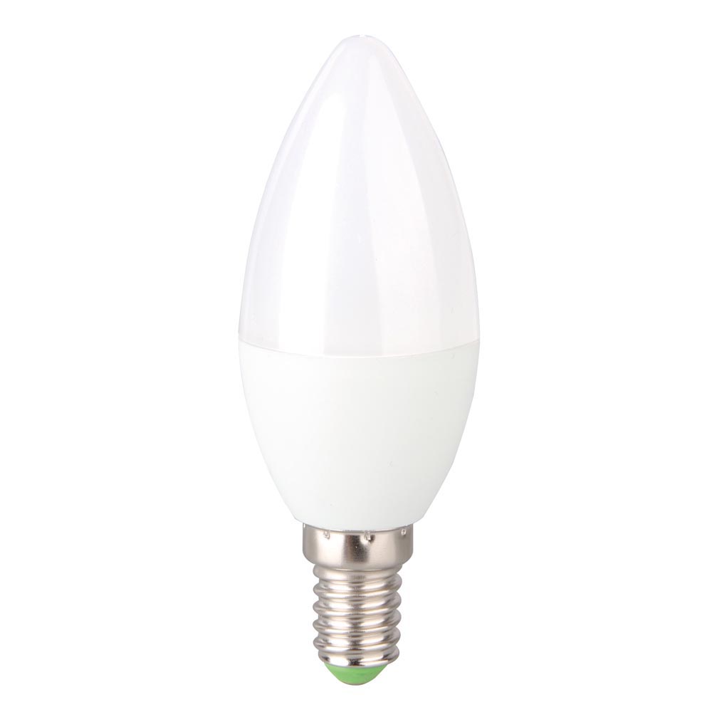 Bec LED Total Green, E14, 6W/60W, tip lumânare , 570lm, 5000k, lumina alb neutră