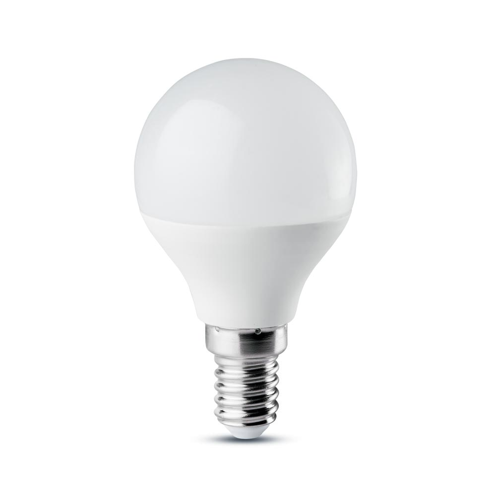 Bec led Evo3.0 sferic G45 6W E14 5000k, lumină alb neutră