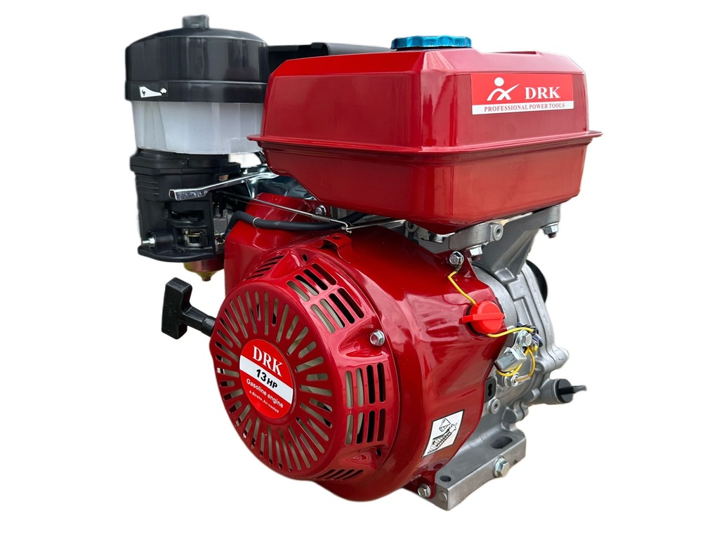 Motor pe benzină pentru motocultor, DRK GX-390, 13 CP, 4 timpi, ax pană 25 mm, echipat cu fulie dublă