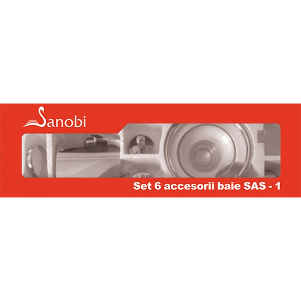 Set 6 accesorii pentru baie Sanobi SAS-1