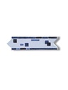 List ceramic decor 200x60 mm, figuine, albastru, gri, alb