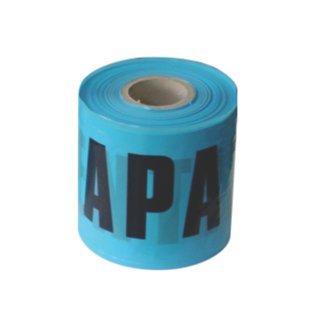 Bandă avertizare/delimitare „APĂ” din polietilenă, lățime 100 mm, 500 ml