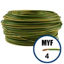 [P003875] Conductor electric MYF (H07V-K) 4 mmp, izolaţie PVC, galben-verde