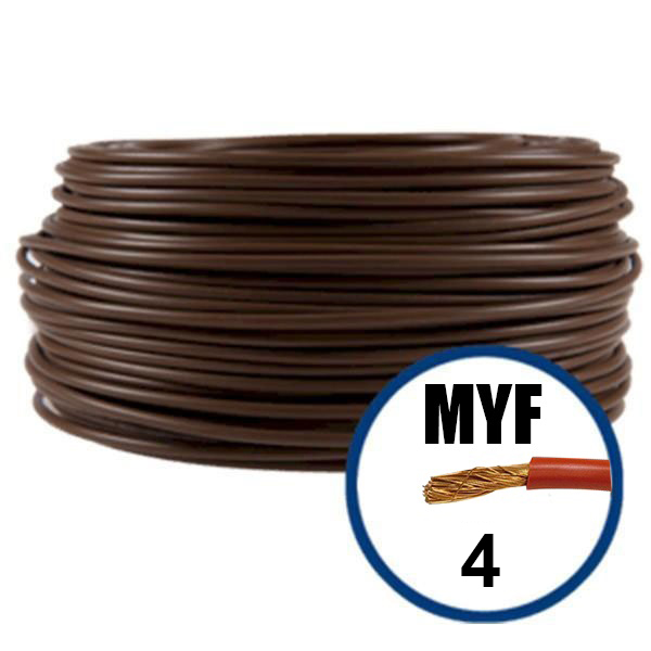 Cablu electric MYF (H05V-K) 4 mmp, izolatie PVC, maro