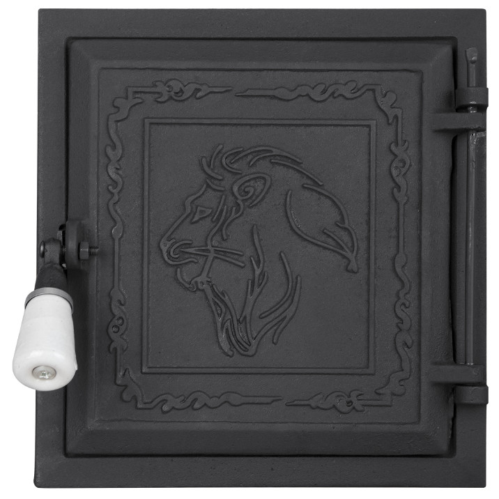 Ușă din fontă pentru sobă Leo, 275x255 mm