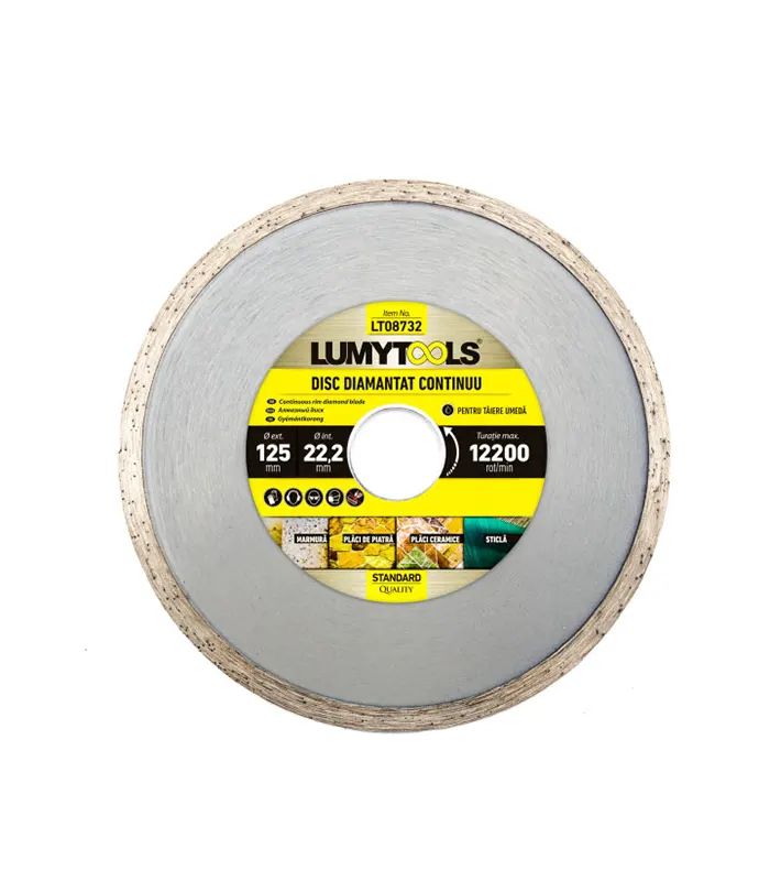 Disc diamantat continuu 125 mm, taiere umeda