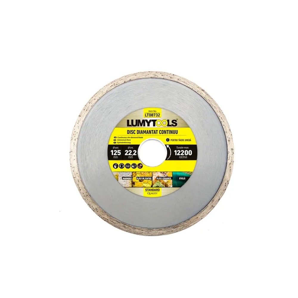 Disc diamantat continuu 125 mm, taiere umeda