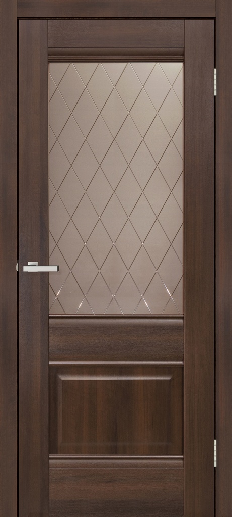 Foaie de ușă de interior cu sticlă, Stejar Bordeaux, 2000x800x40 mm