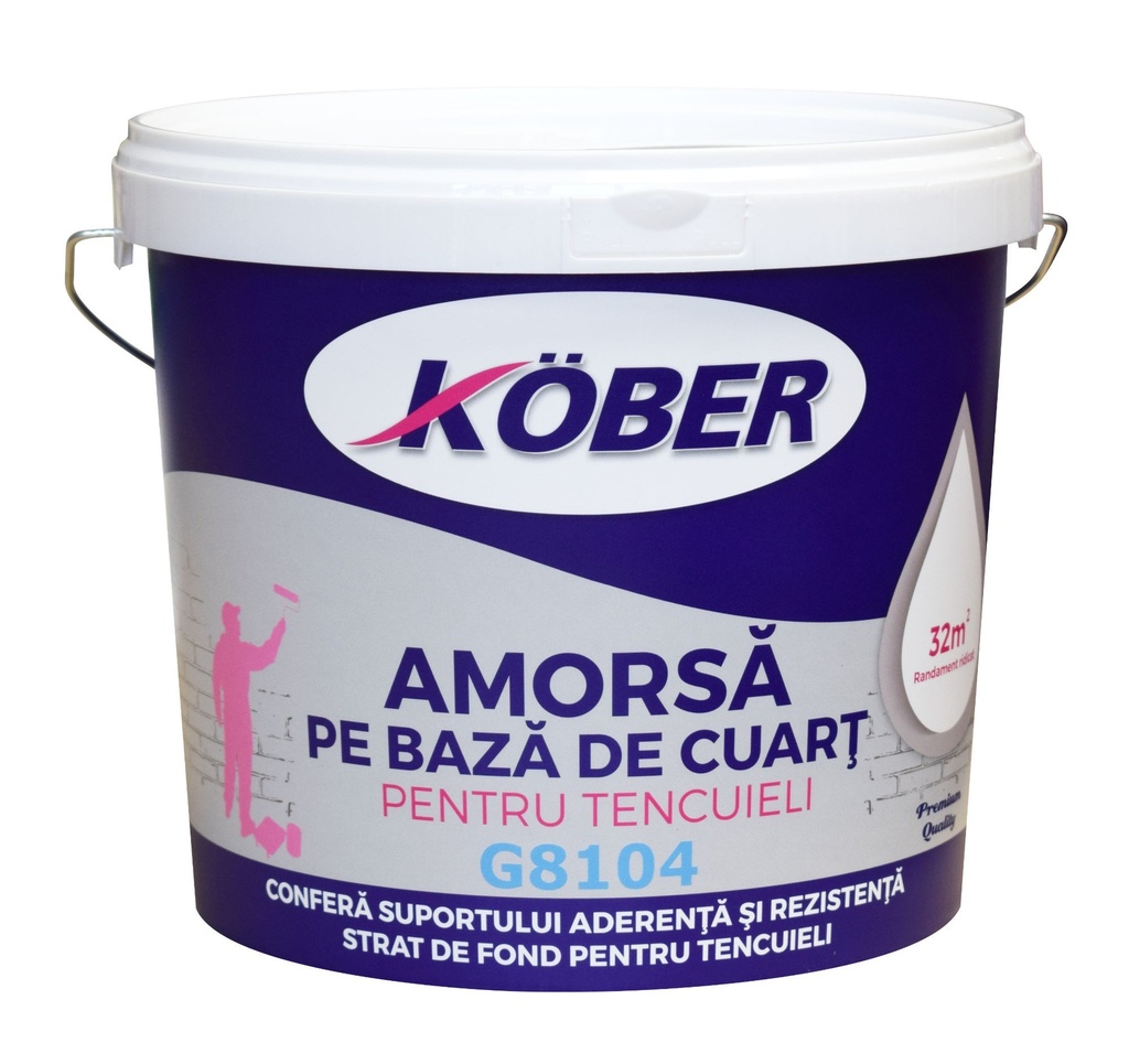 Amorsa perete tencuieli acrilice Kober G8104, interior - exterior, 4 L