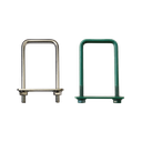 Brida RAL 6005, pentru fixarea panourilor de gard pe stalpi rectangulari, 6x60x40 mm, 100 buc/cutie