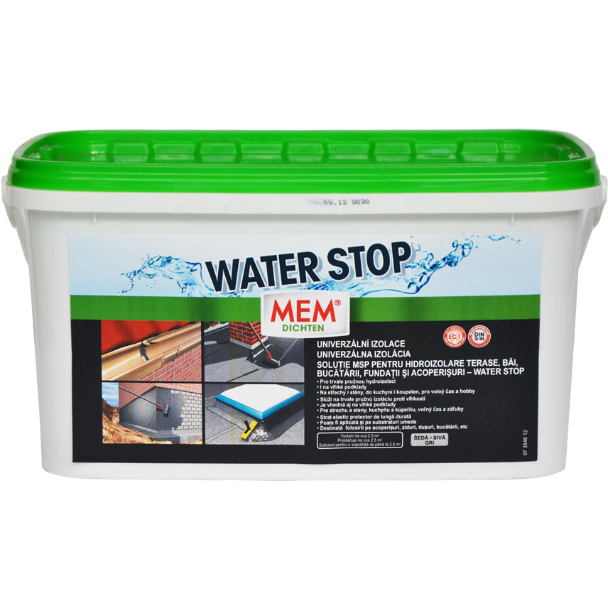 Soluție pentru hidroizolație Bostik Mem Water Stop gri, 6 kg