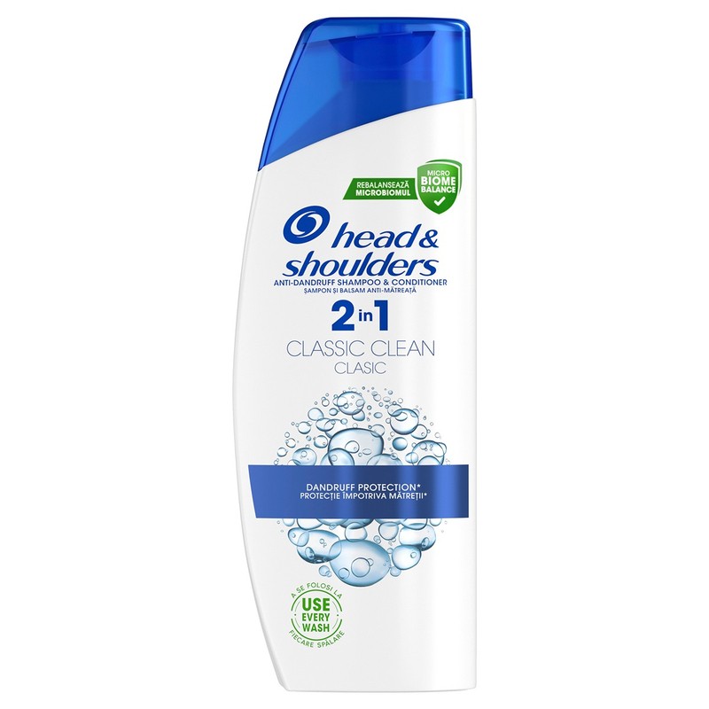 Șampon HEAD&SHOULDERS Absolut Classic Clean, 2in1, 330 ml