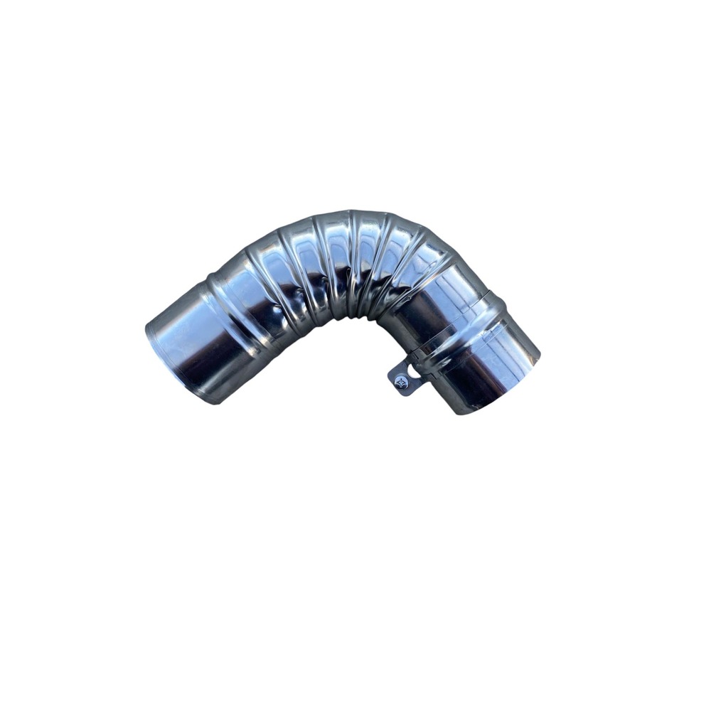 Cot inox 90 gr, SP Ø 80 mm, seminee/peleti, cu colier de prindere