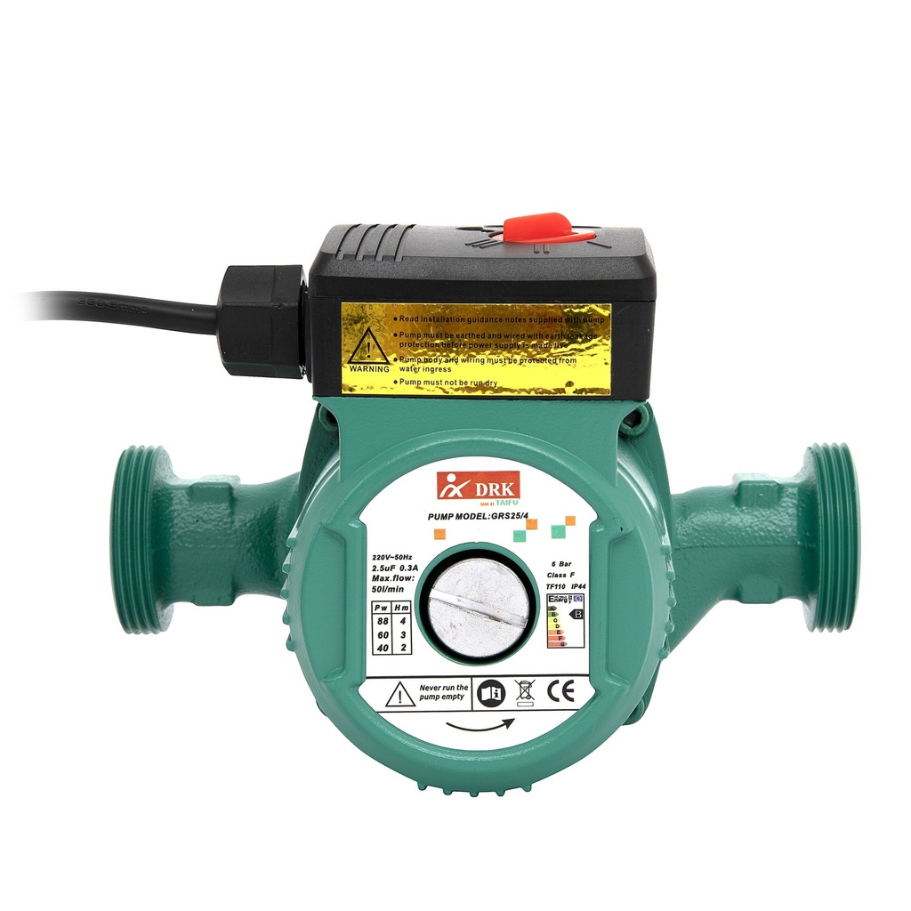 Pompa de recirculare DRK GRS 25/4, 220v/50hz 180 mm 88W, 50 L/Min, 6 Bar, Pentru Centrale Termice