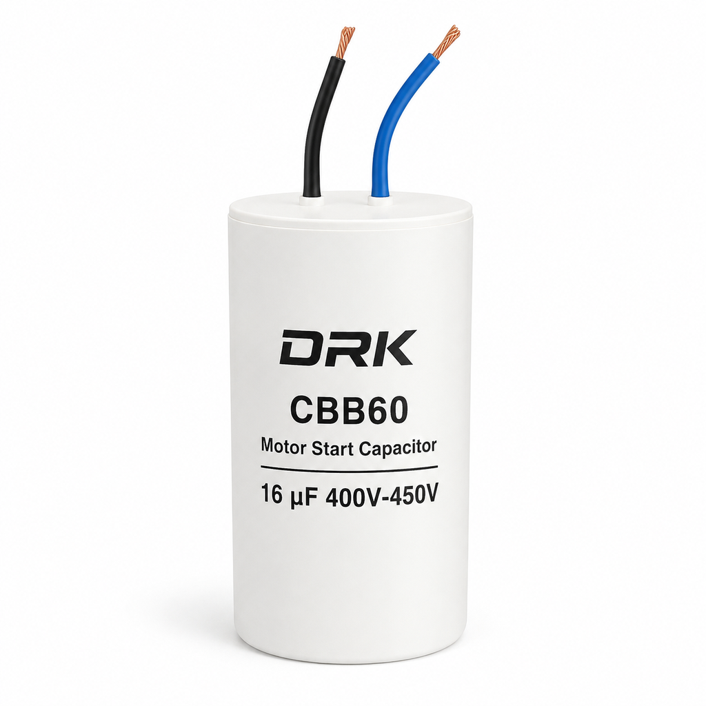 Condensator pornire motor electric 16 UF 400V-450V cu fir