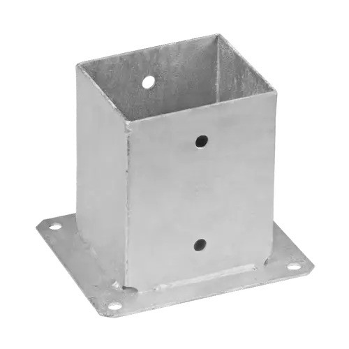 Suport stâlp aplicat cu fixare în șuruburi, 121x200x2 mm