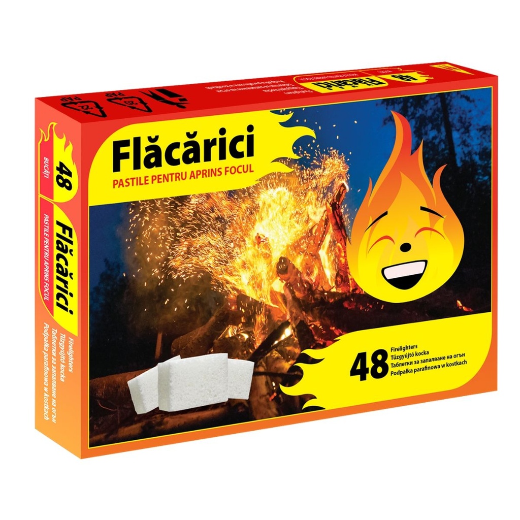 Flacarici pastile pentru aprins focul 48 buc/cutie