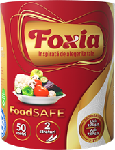 Prosop hârtie FOXIA, monorolă, 2 straturi, H 22, 50 m