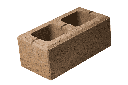Boltar ROBUSTO, element gard maro, 40x20x16 cm