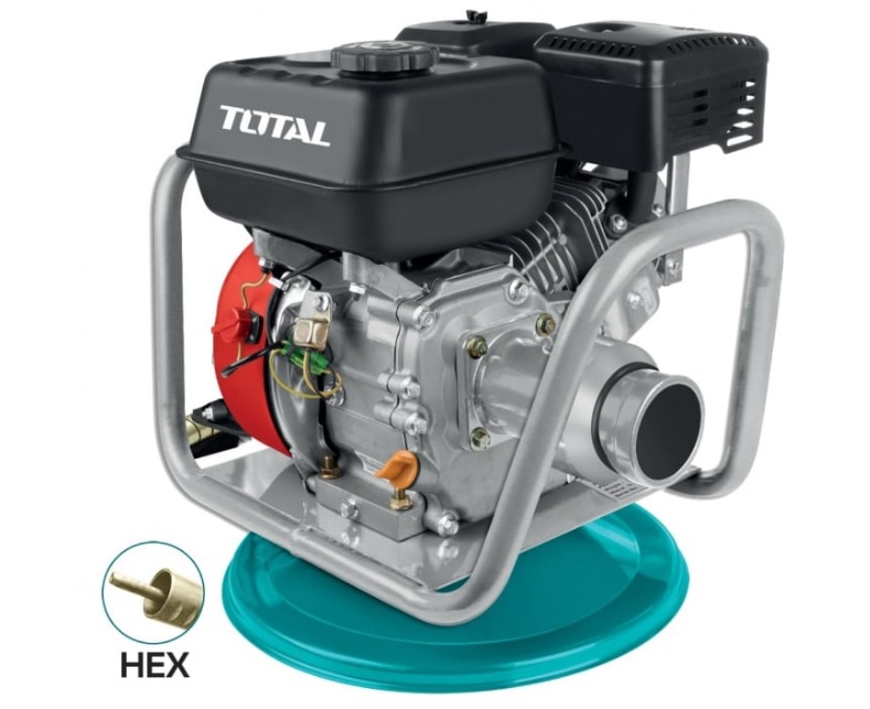 Vibrator de beton pe benzină TOTAL TP630-22E, 4800 W, 6.5 CP, prindere Hex