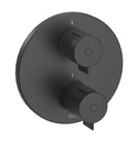 Baterie cadă-duș încastrată, cu termostat (2 căi) și divertor automat. Box inclus.