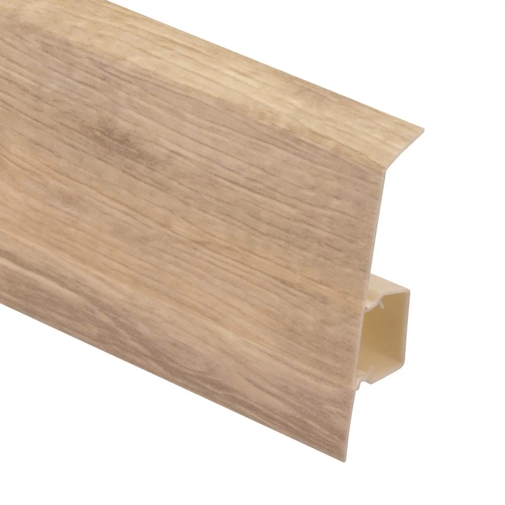 Plintă cu canal din PVC pentru parchet NG 80 Stejar Chihlimbar, 2500x80x20 mm