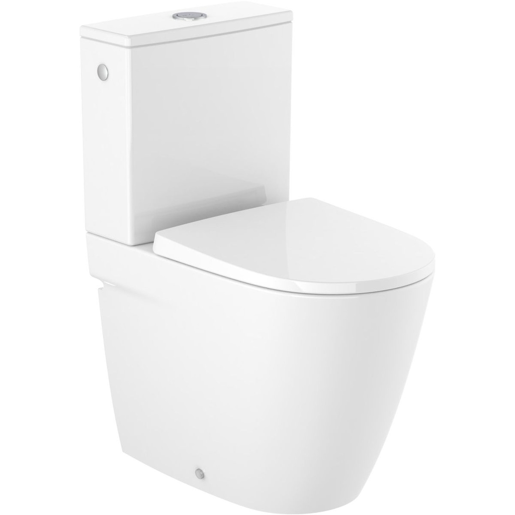 Vas WC stativ compact, Rimless, lipit de perete, evacuare dublă