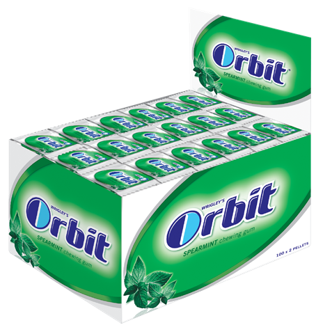 Guma Orbit spearmint profesional verde 2.8 gr