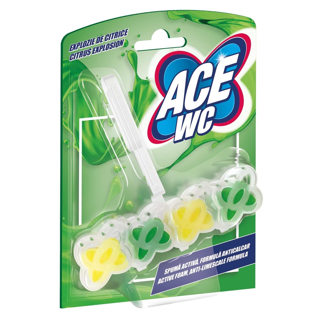 Odorizant toaletă ACE WC lămaie, 48 gr