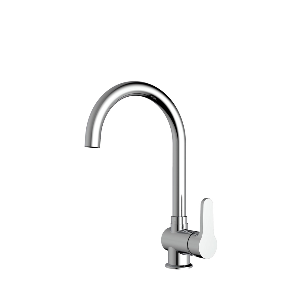 Baterie bucatarie Roca Arola, pipa inalta, racorduri incluse, sistem pornire Cold Start